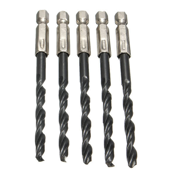 3/4/5mm HSS 1/4 Inch Hex Shank Twist Drill Bit