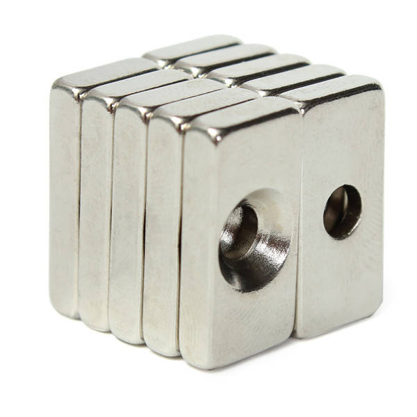 N52 20x10x4mm Strong Magnets 4mm Hole