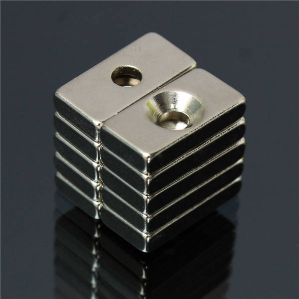N52 20x10x4mm Strong Magnets 4mm Hole