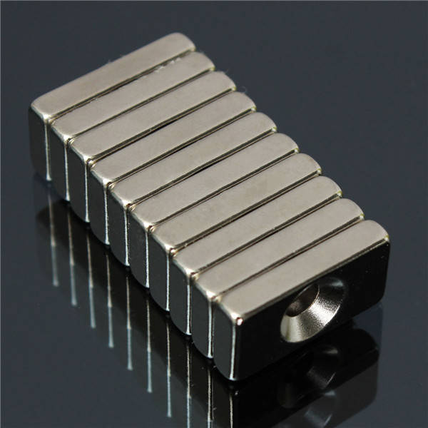 N52 20x10x4mm Strong Magnets 4mm Hole