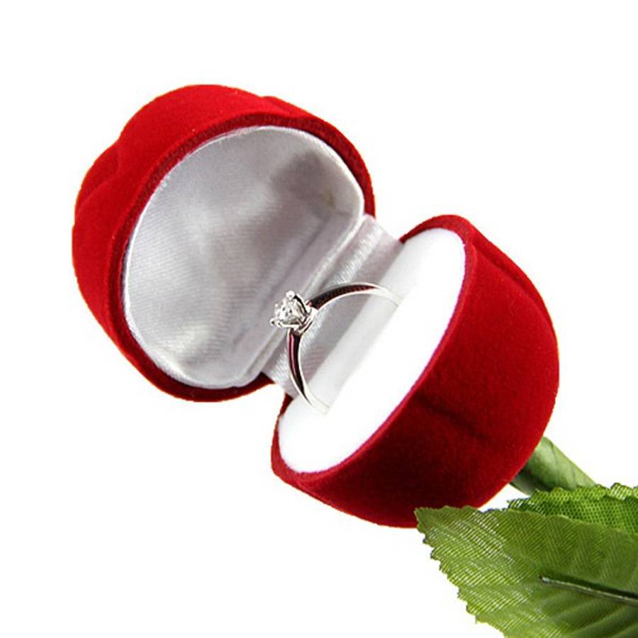 Red Rose Ring Box