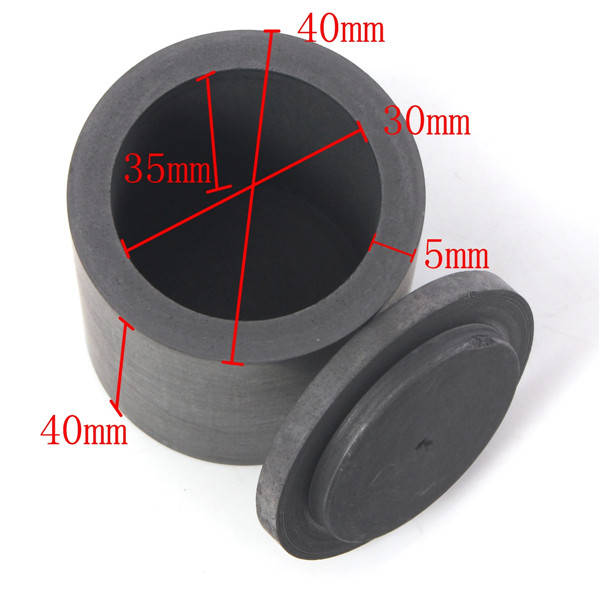 40*40mm Graphite Crucible with Lid Lab Supply Articles -- Banggood.com