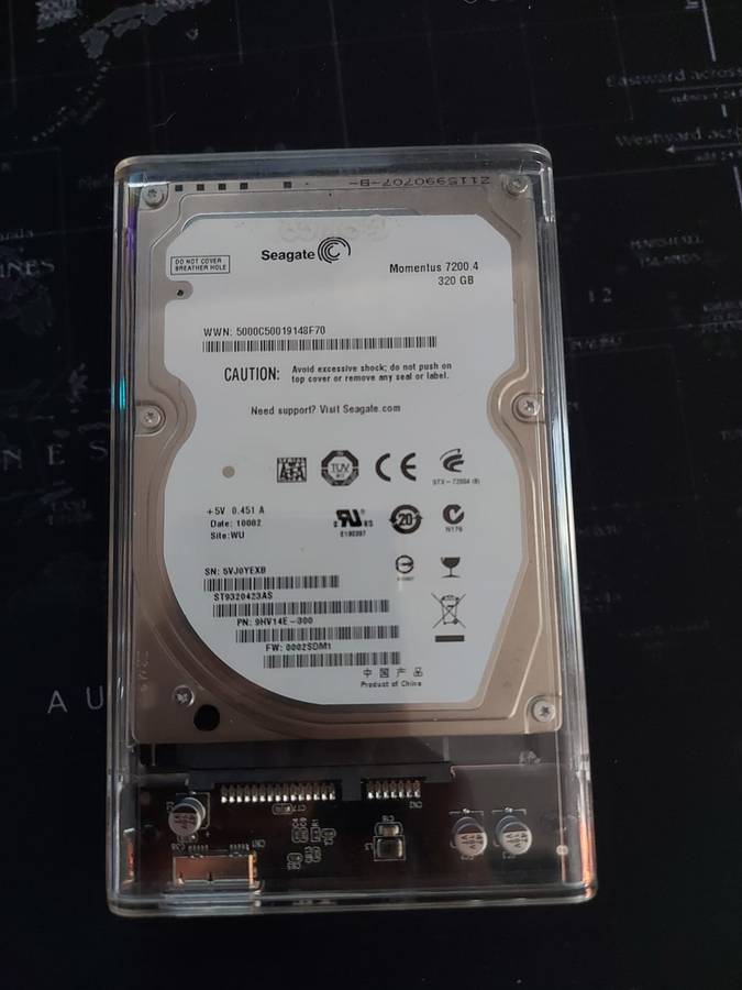 SEAGATE 320GB External Hard Drive 2.5 USB3