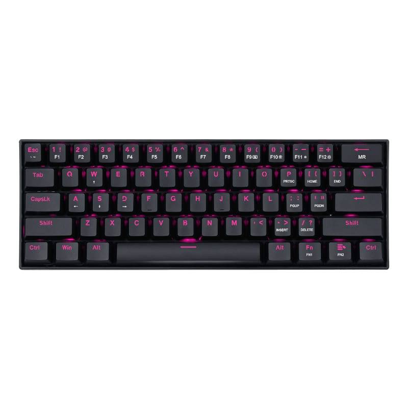 REDRAGON DRAGONBORN Wired Mechanical Keyboard Red LED 67Key Design - Black