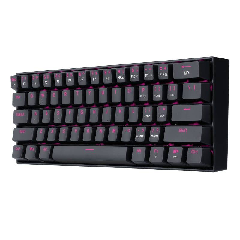 REDRAGON DRAGONBORN Wired Mechanical Keyboard Red LED 67Key Design - Black