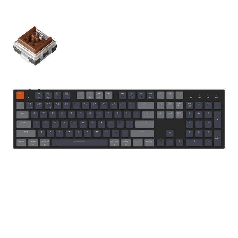 Keychron K5 ANSI Full Size Layout 104 Key - Brown Switch RGB Hot-Swap - Optical Wireless Low-Prof...