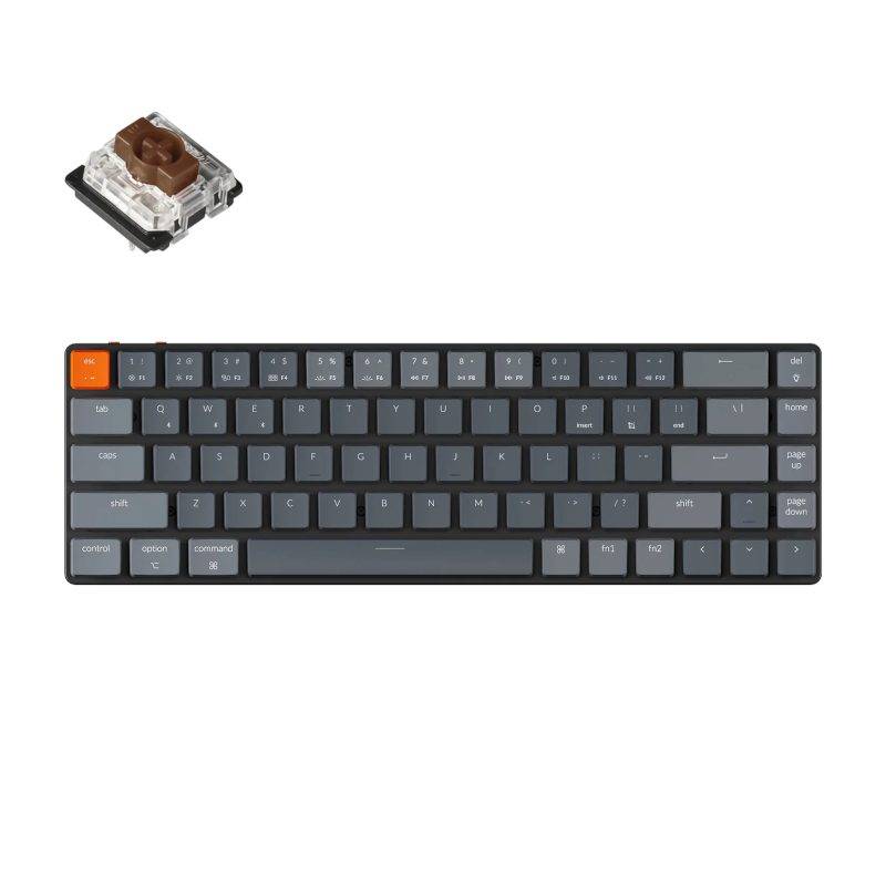 Keychron K7 ANSI 65% Layout 68 Key - Brown Switch RGB Hot-Swap - Gateron Mechaincal Wireless Low ...