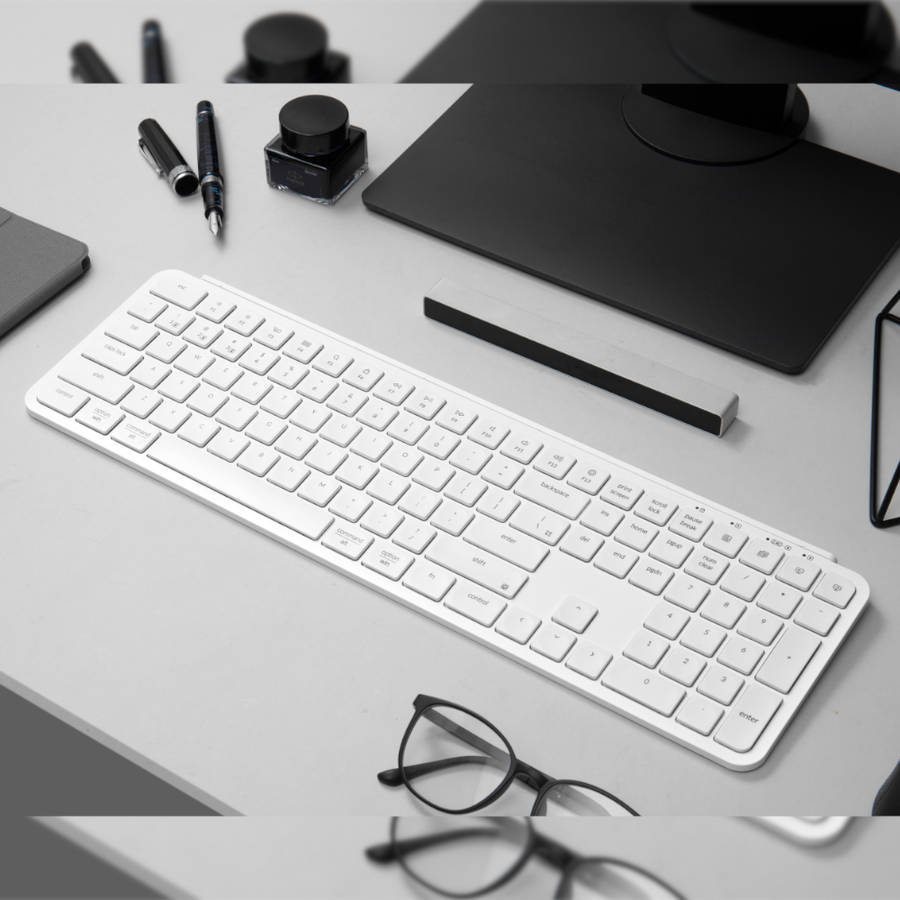 Keychron B6 Pro Ultra-Slim 100% Wireless Keyboard – Ivory White