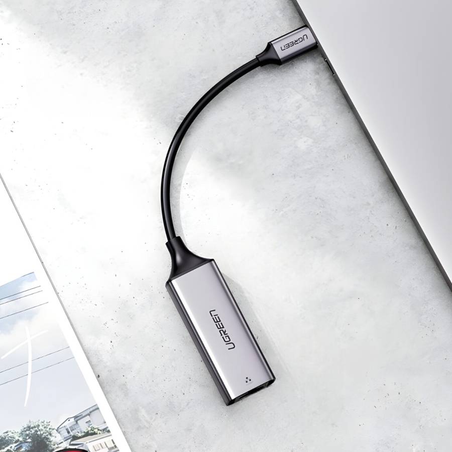 UGREEN CM199-50737 Type-C to Gigabit Ethernet Adapter - Silver