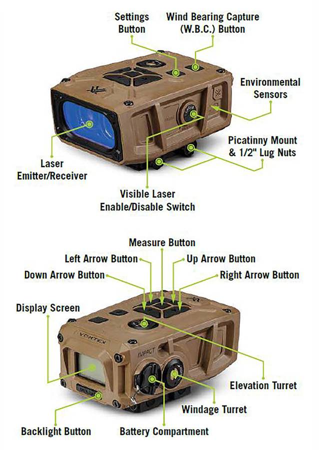 Vortex Impact® 4000 Ballistic Rail-Mounted Laser Rangefinder