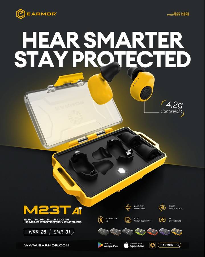 EARMOR M23T AI Bluetooth Earplugs Hearing Protection