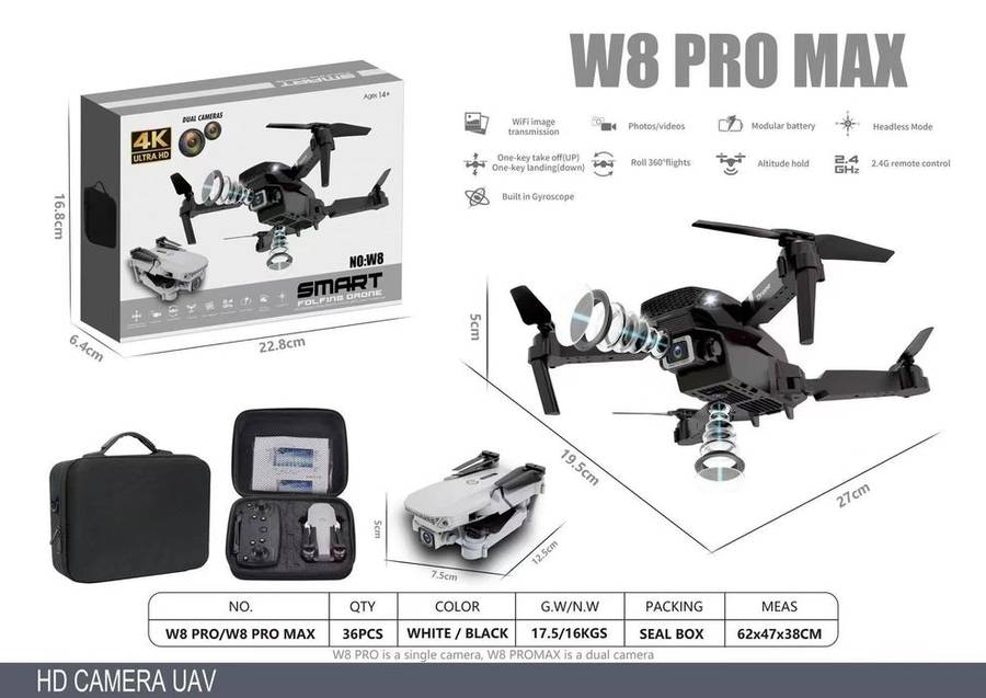 998 Pro Micro Foldable Drone Set With Dual Cameras