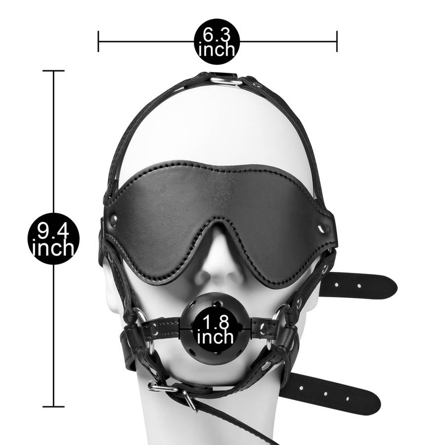 Black Mask with Ball Gag