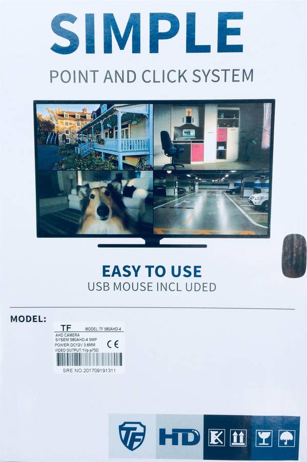 AHD KIT 1080P 5MP 4 channel Camera kit