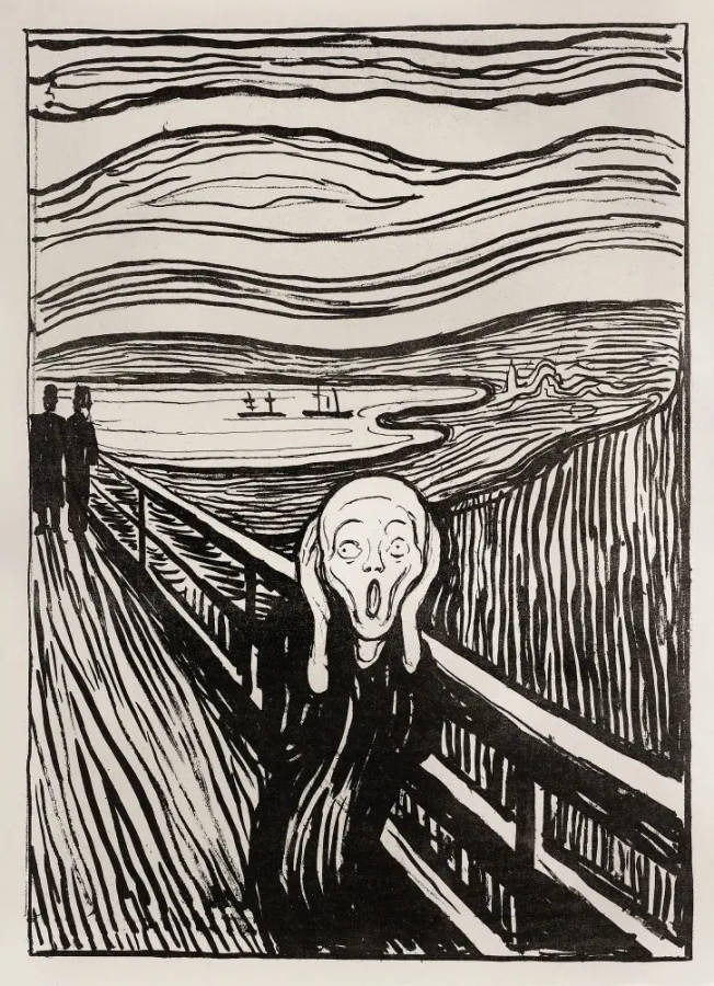 Skriet - The Scream - Monochrome Version
