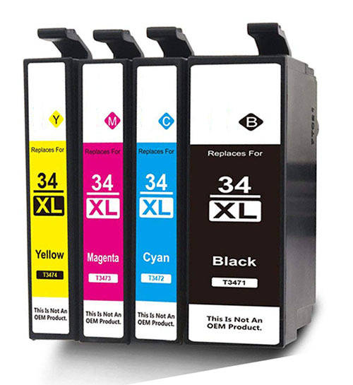 Compatible Epson 34XL (T3471/T3472/T3473/T3474) Ink Cartridge Multipack