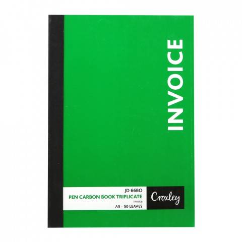 Croxley - JD 66BO A5 Triplicate Invoice Book