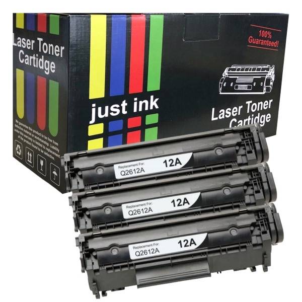 Compatible HP 12A (Q2612A) Black Toner Cartridges x 3