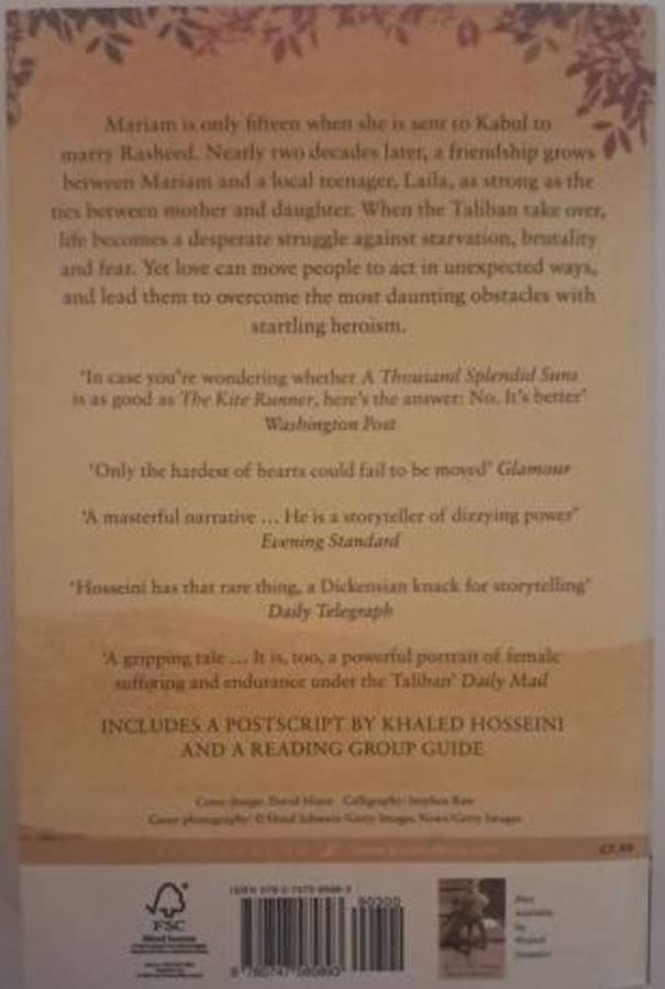 back cover a thousand splendid suns