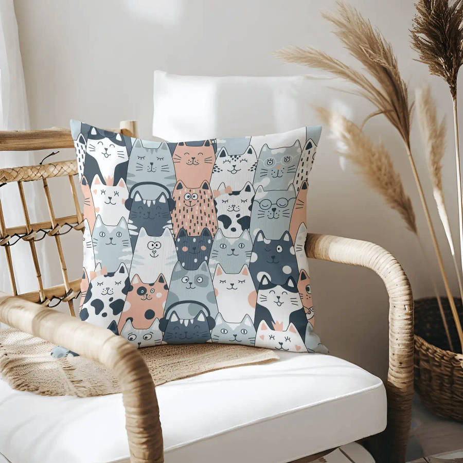 Cat Throw Pillow