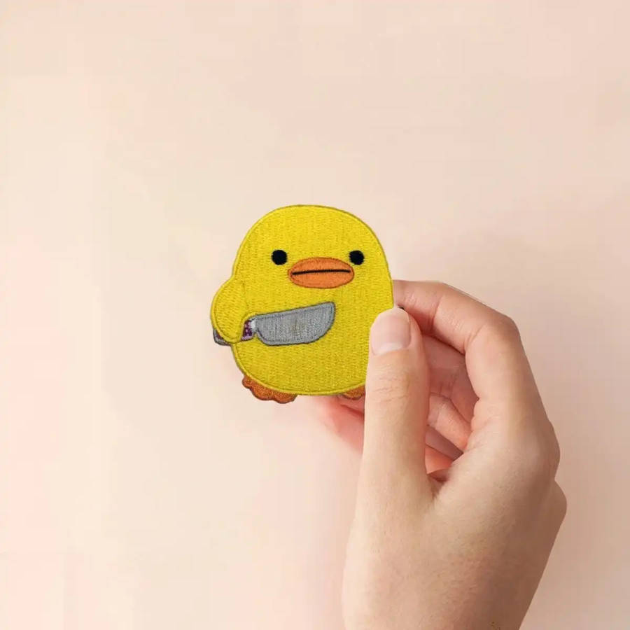 Greg the Duck Embroidered Iron-On Patch