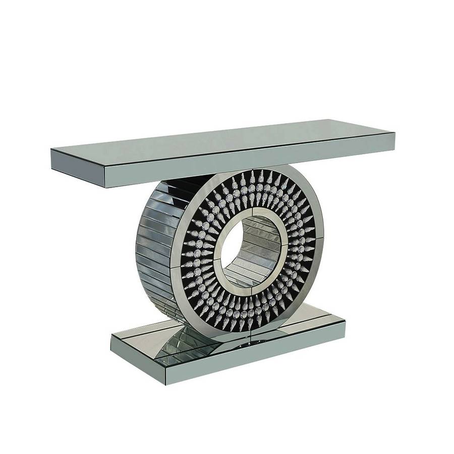 KC FURN-TearDrop Silver Console Table