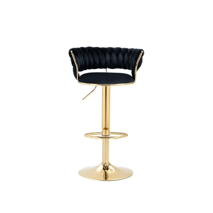KC FURN-Cady Velvet Swivel Bar Stool