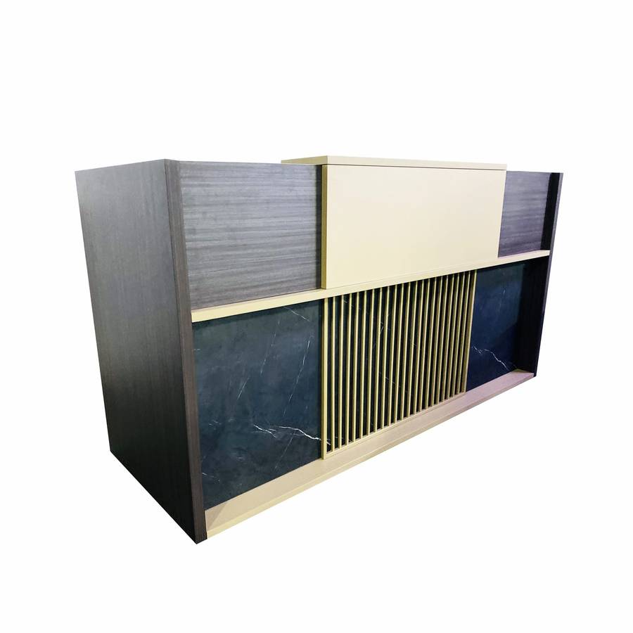 KC FURN-Bitman Modern Reception Desk with LED Lights