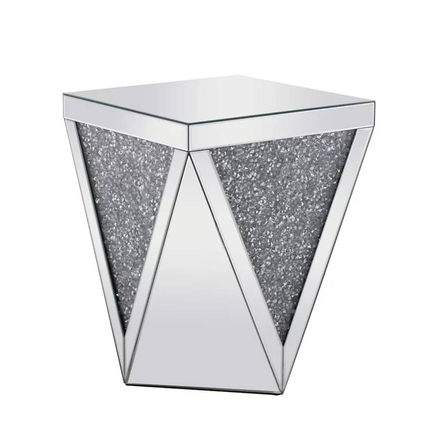 KC FURN-Crystal Mirror End Table