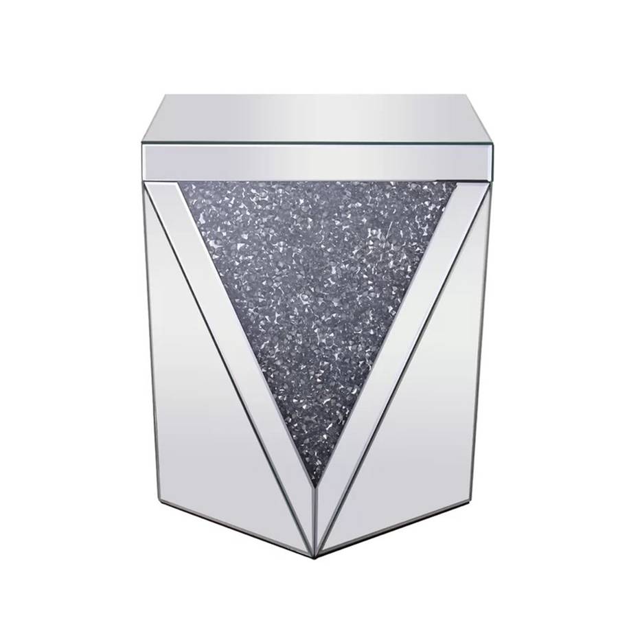 KC FURN-Crystal Mirror End Table