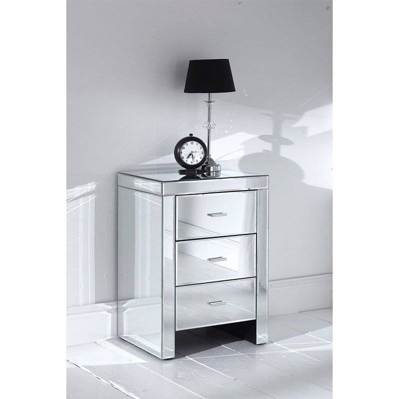 KC FURN-Venetian Glass 3 Drawer Pedestal