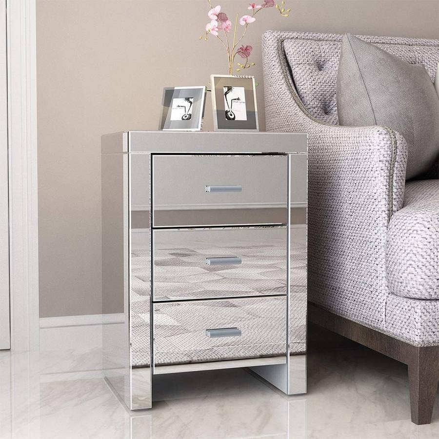 KC FURN-Venetian Glass 3 Drawer Pedestal