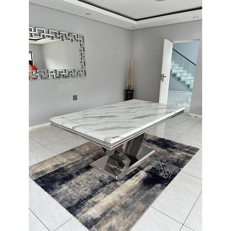 KC FURN-Alexa Marble-Top Dining Table