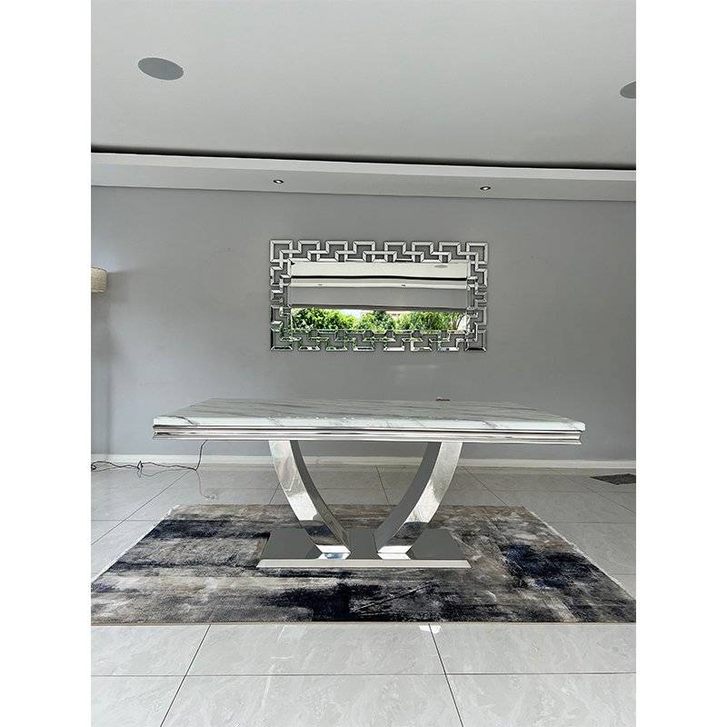 KC FURN-Alexa Marble-Top Dining Table