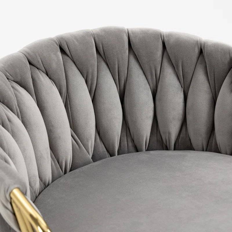 KC Furn-Luccy Velvet Bar Stool