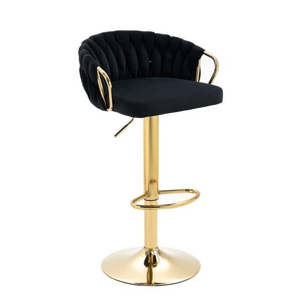 KC Furn-Luccy Velvet Bar Stool
