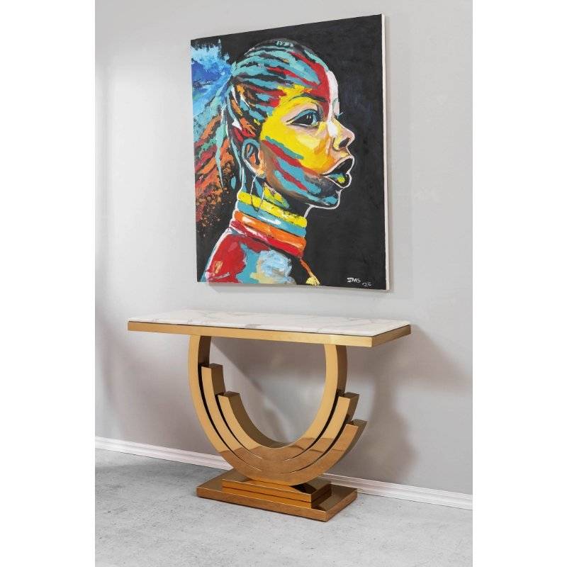 Marble top console table