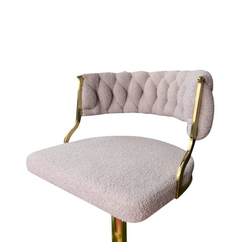 KC Furn-Luxury Boucle Bar Stools