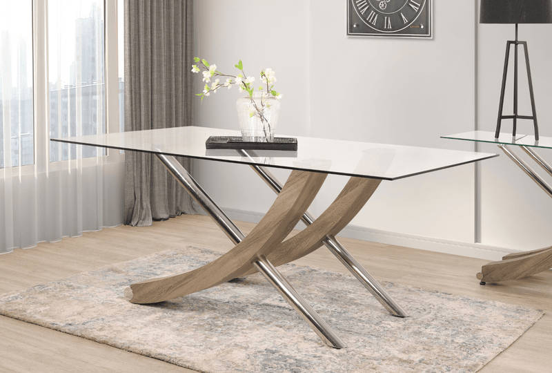KC FURN Bridgerton Glass Dining Table