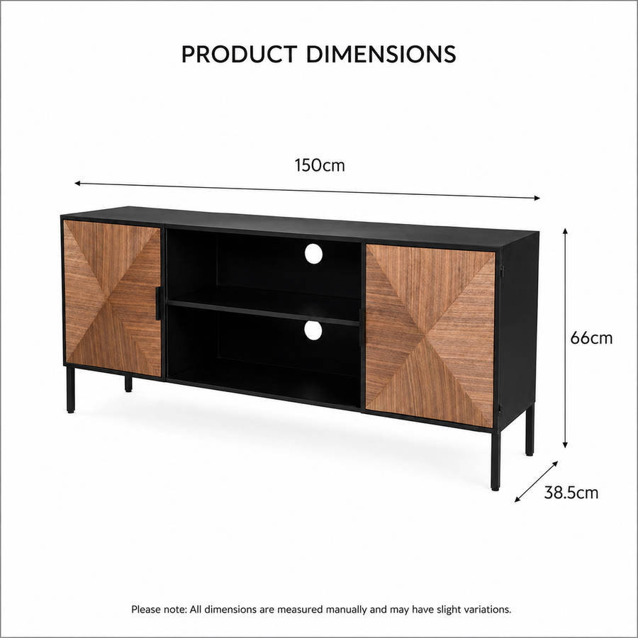 KC Furn-Chloe wood & metal media unit