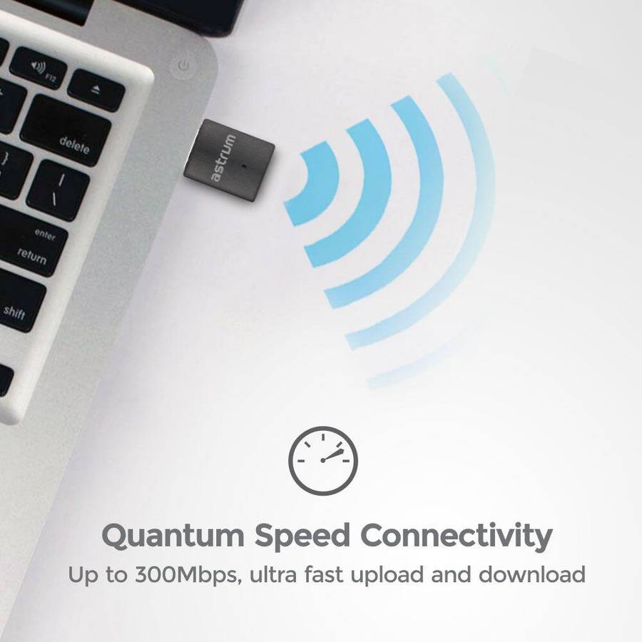 Astrum 300Mbps Nano Wi-fi Network Adapter for PC/Laptop - NA300      Astrum