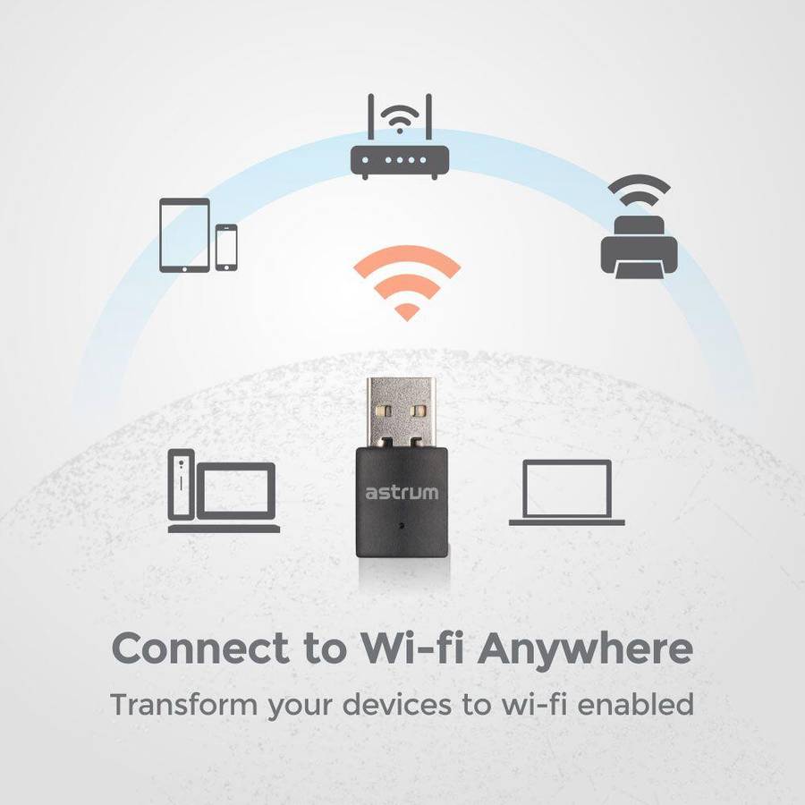 Astrum 300Mbps Nano Wi-fi Network Adapter for PC/Laptop - NA300      Astrum