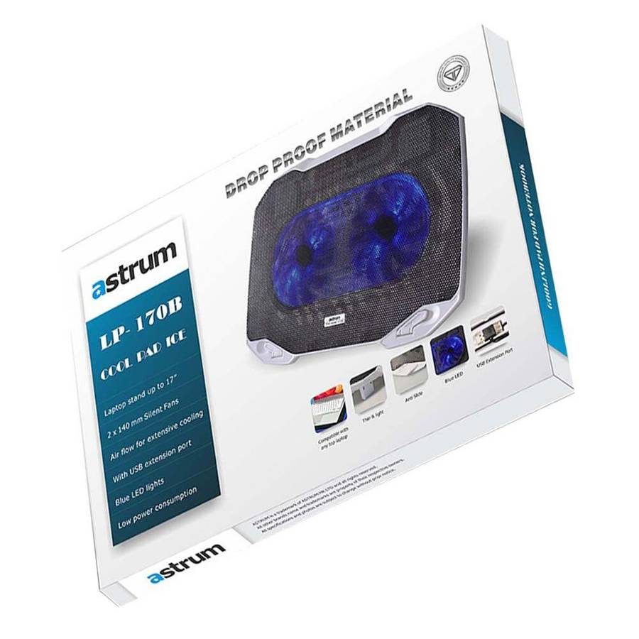Astrum CP170 COOLING PAD 17.0" CLIPS BLACK