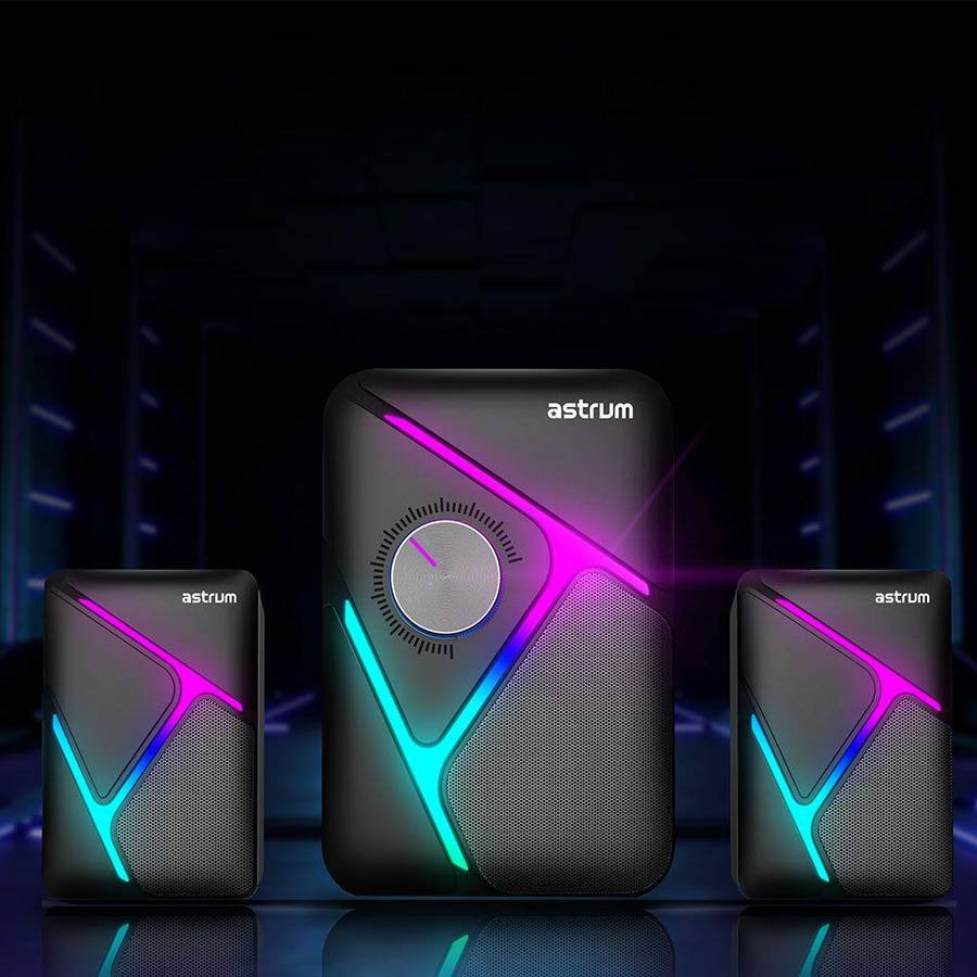 Astrum 2.1CH Multimedia USB Speaker Gaming LED 11W RMS - SM030