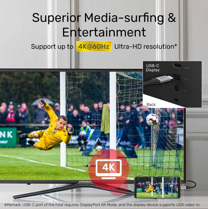 Full-Featured USB-C 100W PD Fast Charging Cable with 4K@60Hz and 5Gbps (USB 3.0) (2M)