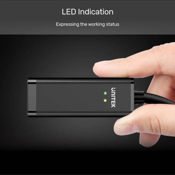 USB 3.0 to Gigabit Ethernet Adapter in Black