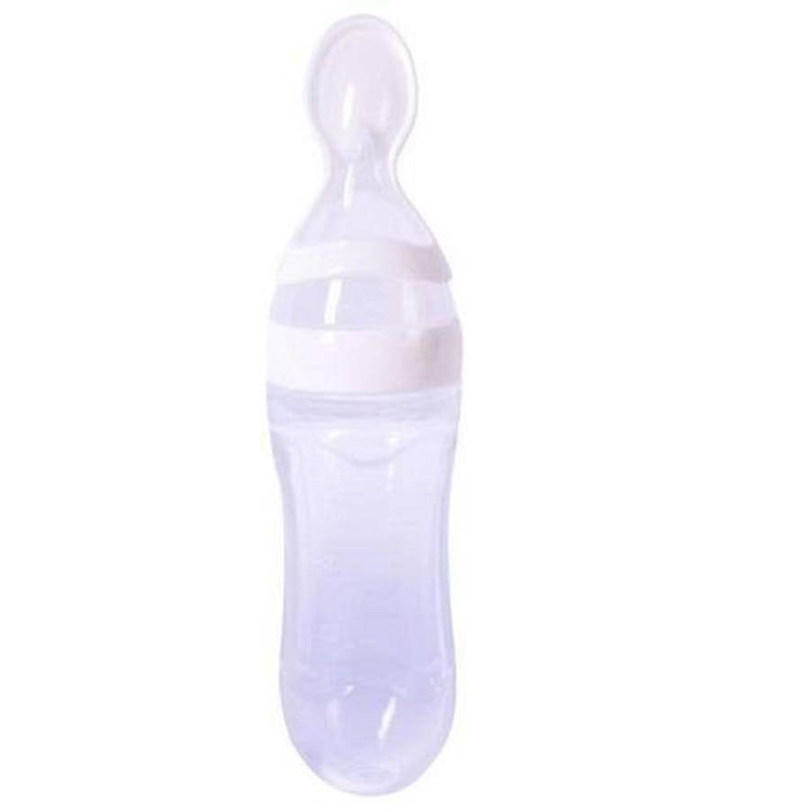Silicone Baby Nursing Bottle with Spoon