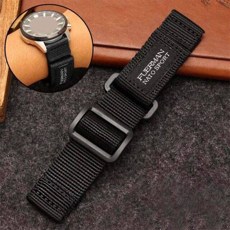 Killer Deals Universal Nylon Replacement Strap 24mm - Black