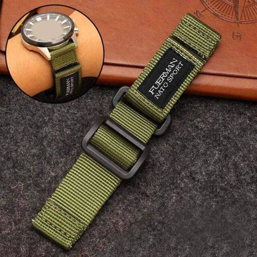 Killer Deals 24mm Universal Nylon Strap for Garmin/ Samsung - Dark Green
