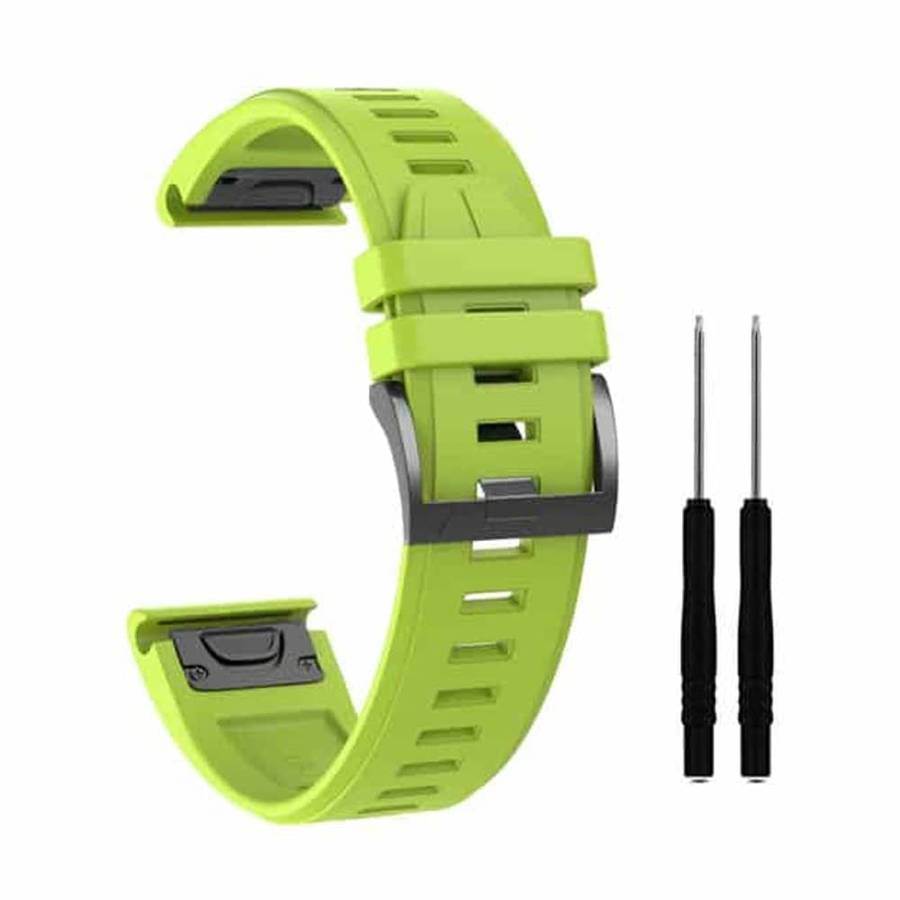 Killer Deals 26mm Silicone Strap for Garmin Fenix 5X/ 6X/ 7X - Green